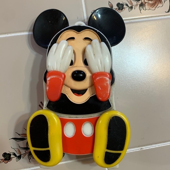 Vintage 1980s Walt Disney PEEK A BOO Mickey Mouse Toy - Picture 1 of 6